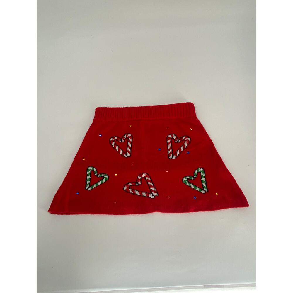 Knitted Red Christmas Skirt